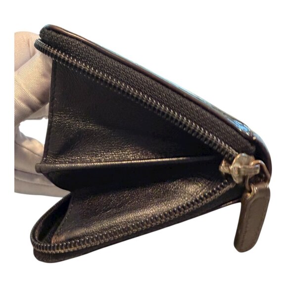 Chanel Camellia Embossed Patent Leather Zip Wallet – Brown - Picture 10 of 11